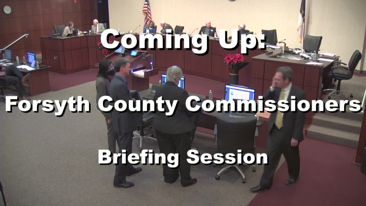 Thumbnail image for Forsyth County Board of Commissioners Briefing December 1 2022