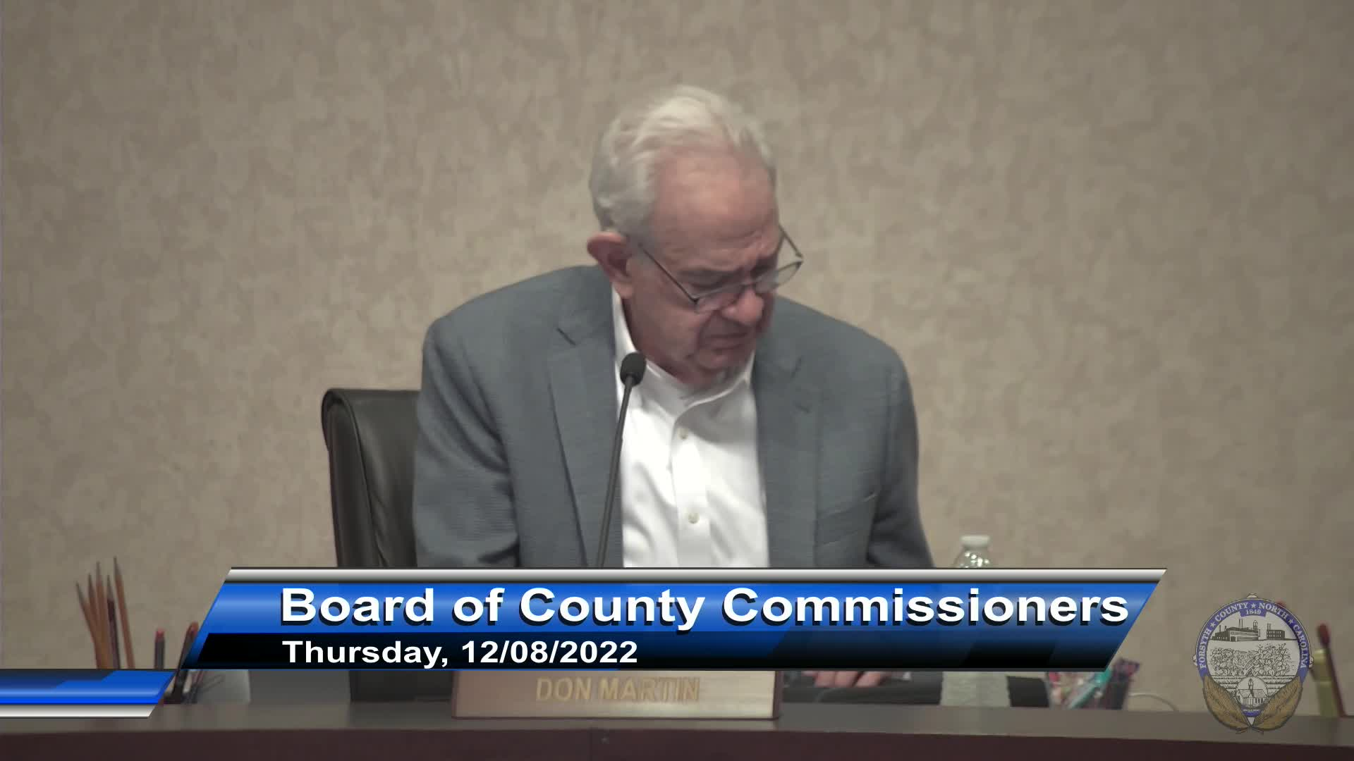Thumbnail image for Forsyth County Board of Commissioners Meeting December 8 2022