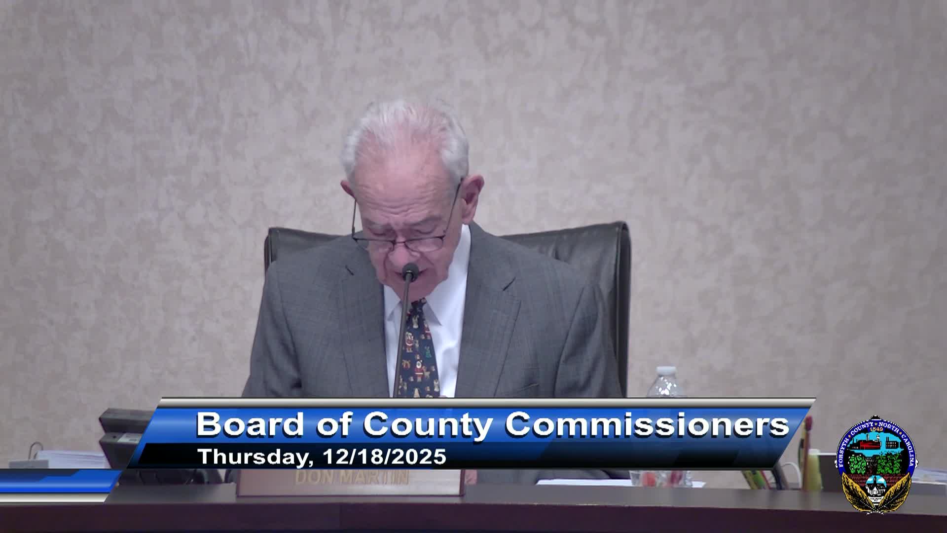 Thumbnail image for Forsyth County Board of Commissioners Meeting December 18 2025