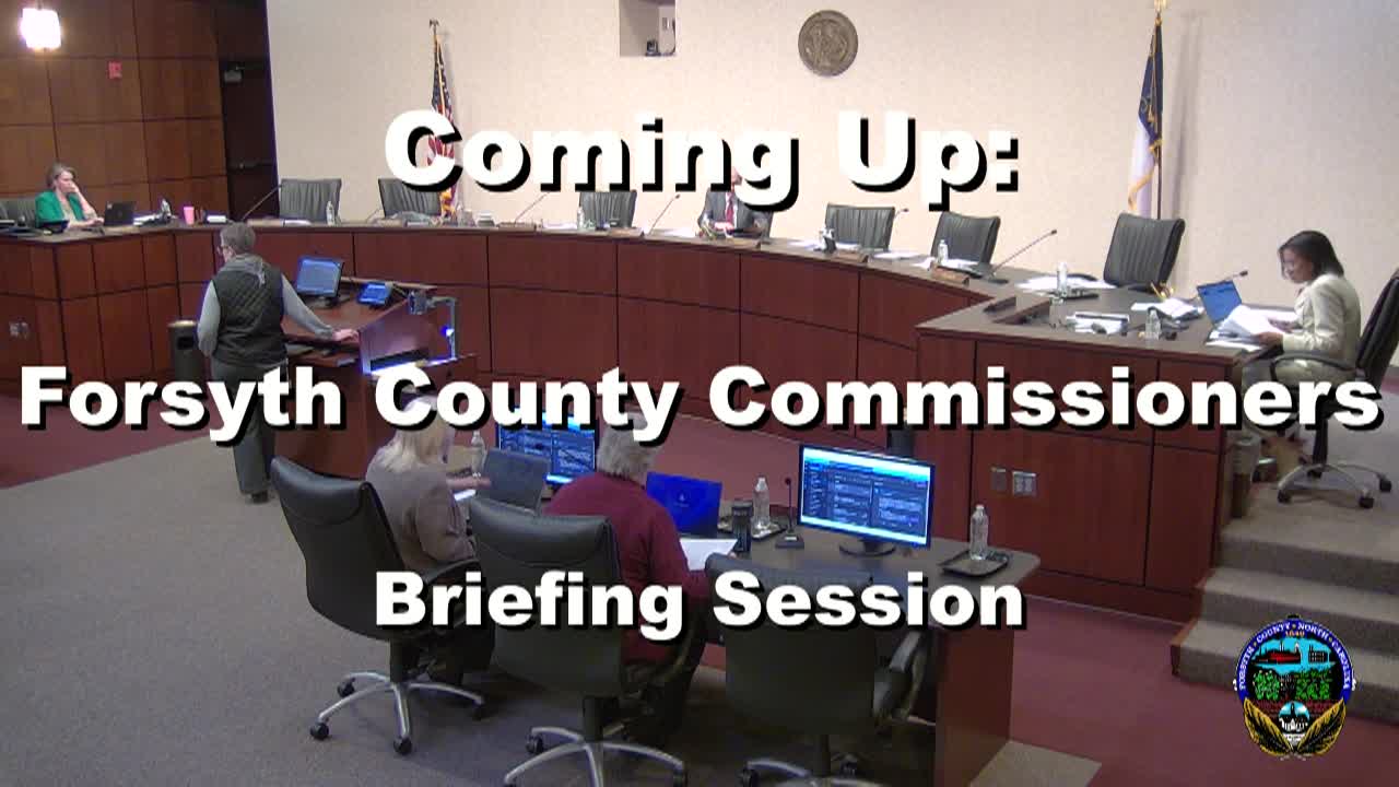 Thumbnail image for Forsyth County Board of County Commissioners Briefing February 9 2026