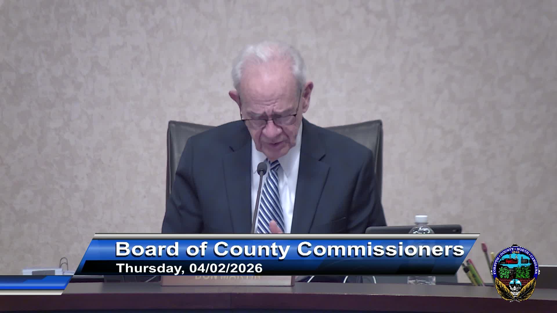 Thumbnail image for Forsyth County Board of Commissioners Meeting April 2 2026