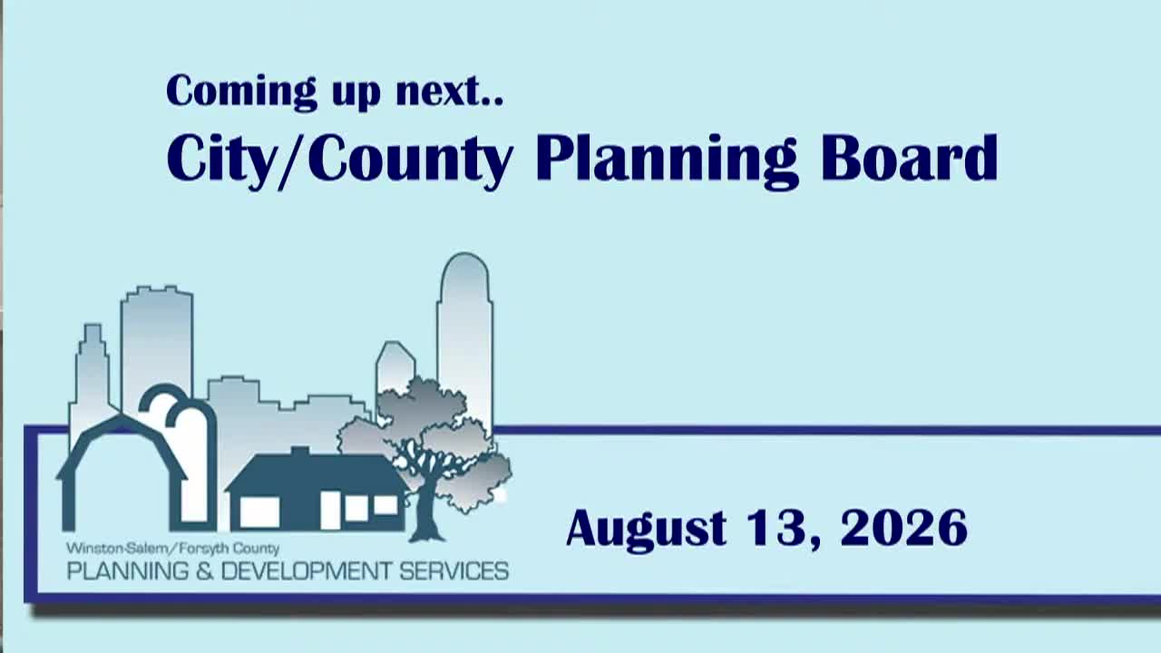 Thumbnail image for City/County Planning Board Meeting August 13, 2026