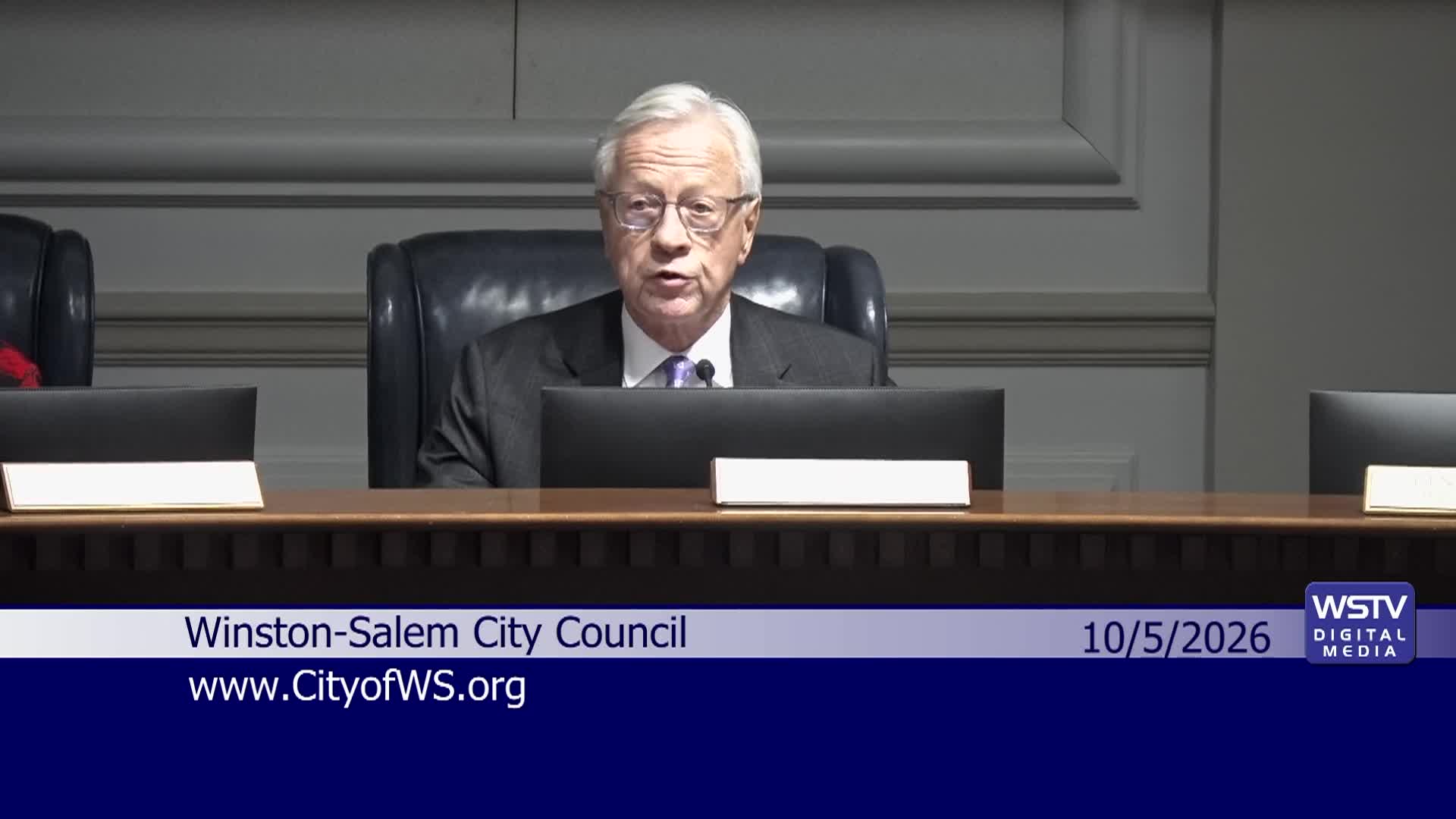 Thumbnail image for Regular Meeting of the Winston Salem City Council: October 5, 2026