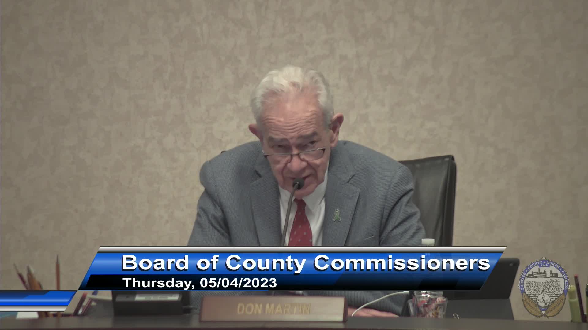Thumbnail image for Forsyth County Board of Commissioners Meeting May 4 2023