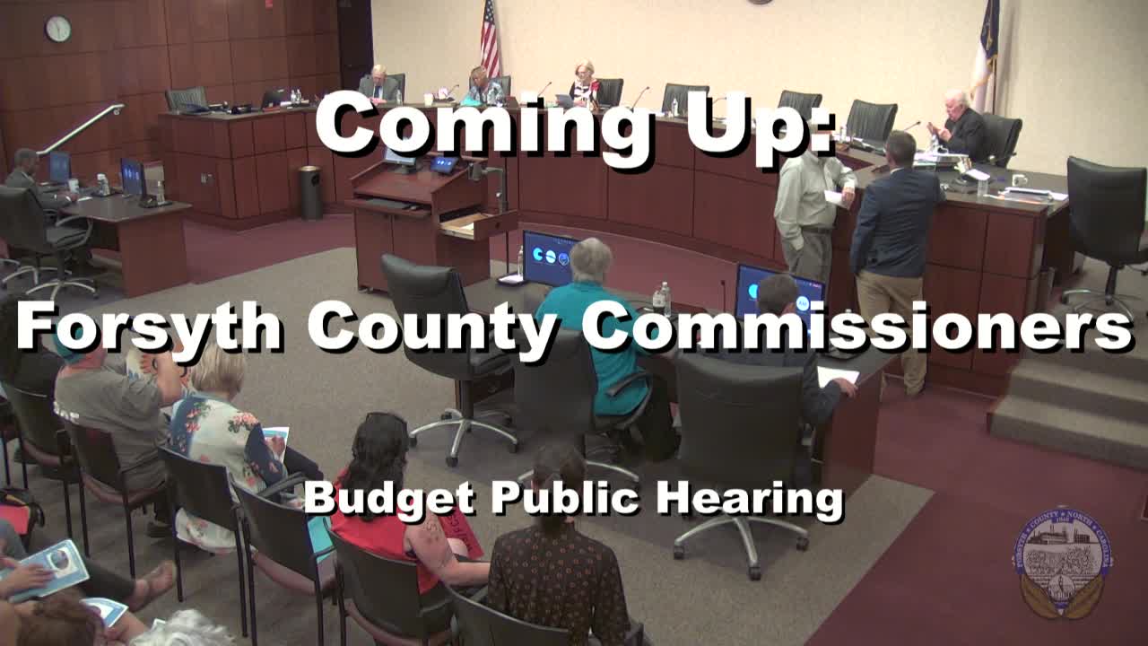 Thumbnail image for Forsyth County Commissioners Public Budget Meeting June 5 2023