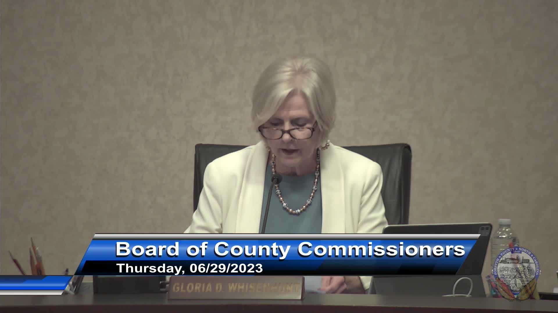 Thumbnail image for Forsyth County Board of Commissioners Meeting June 29 2023
