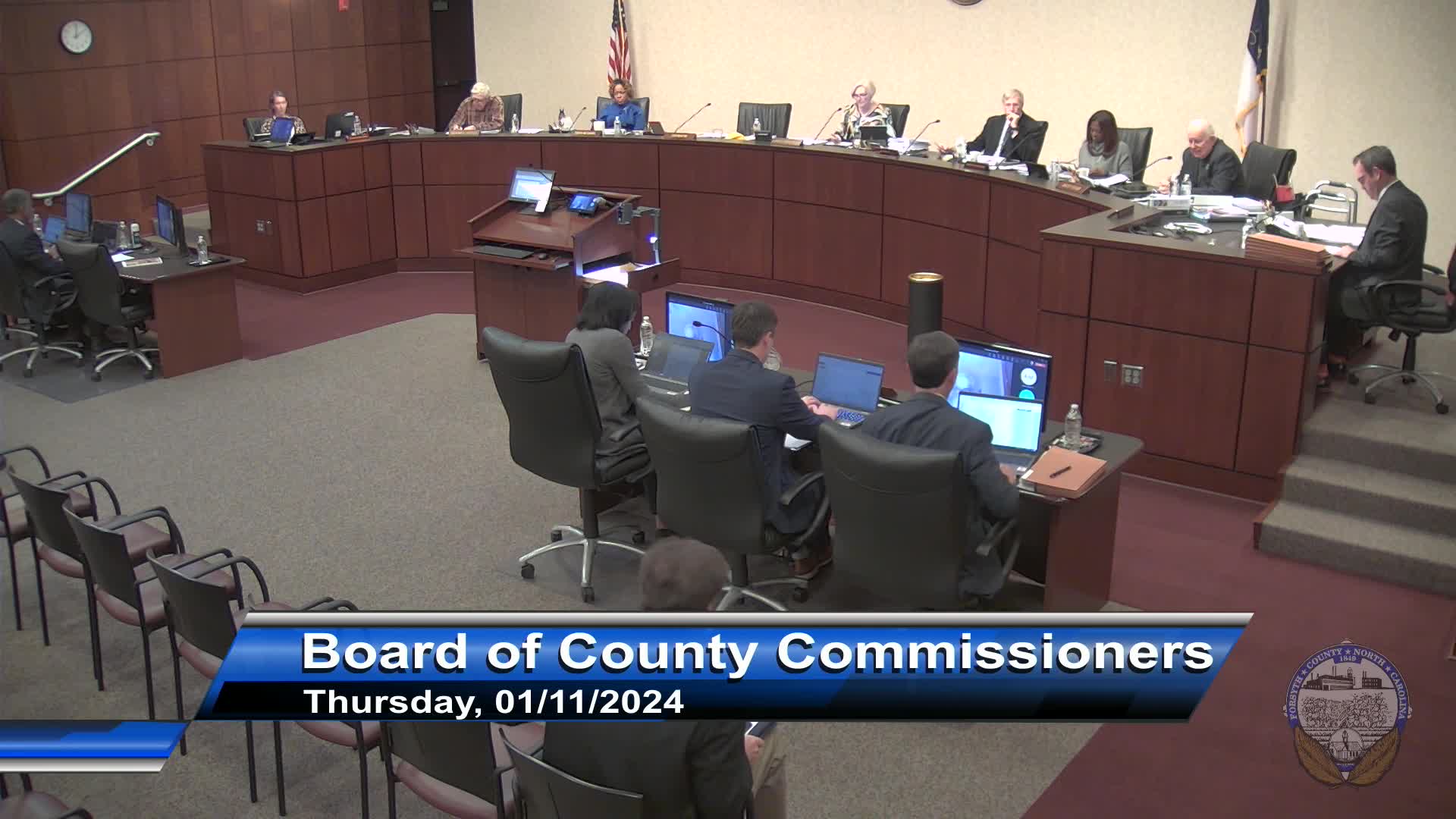 Thumbnail image for Forsyth County Board of Commissioners Meeting January 11 2024