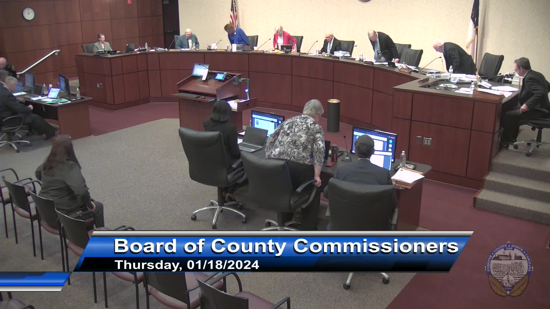 Thumbnail image for Forsyth County Board of Commissioners Meeting January 18 2024