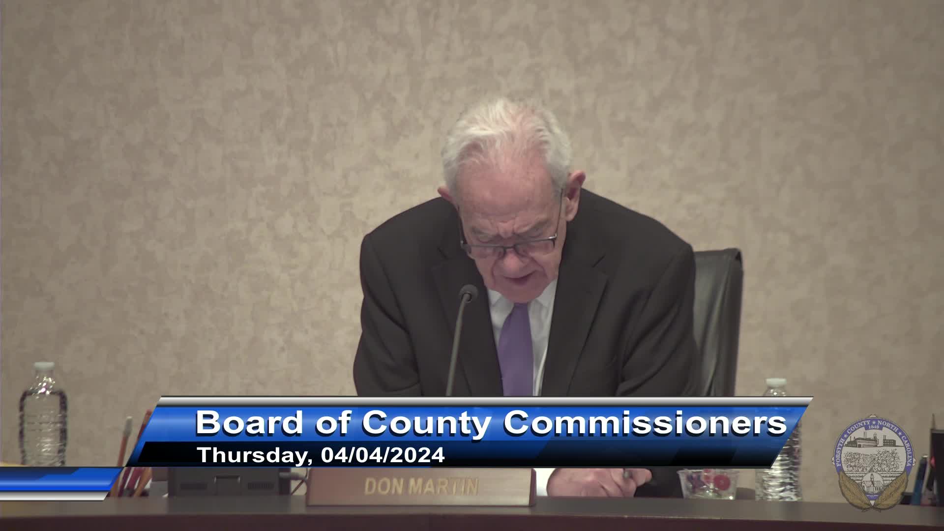 Thumbnail image for Forsyth County Board of Commissioners Briefing April 4 2024