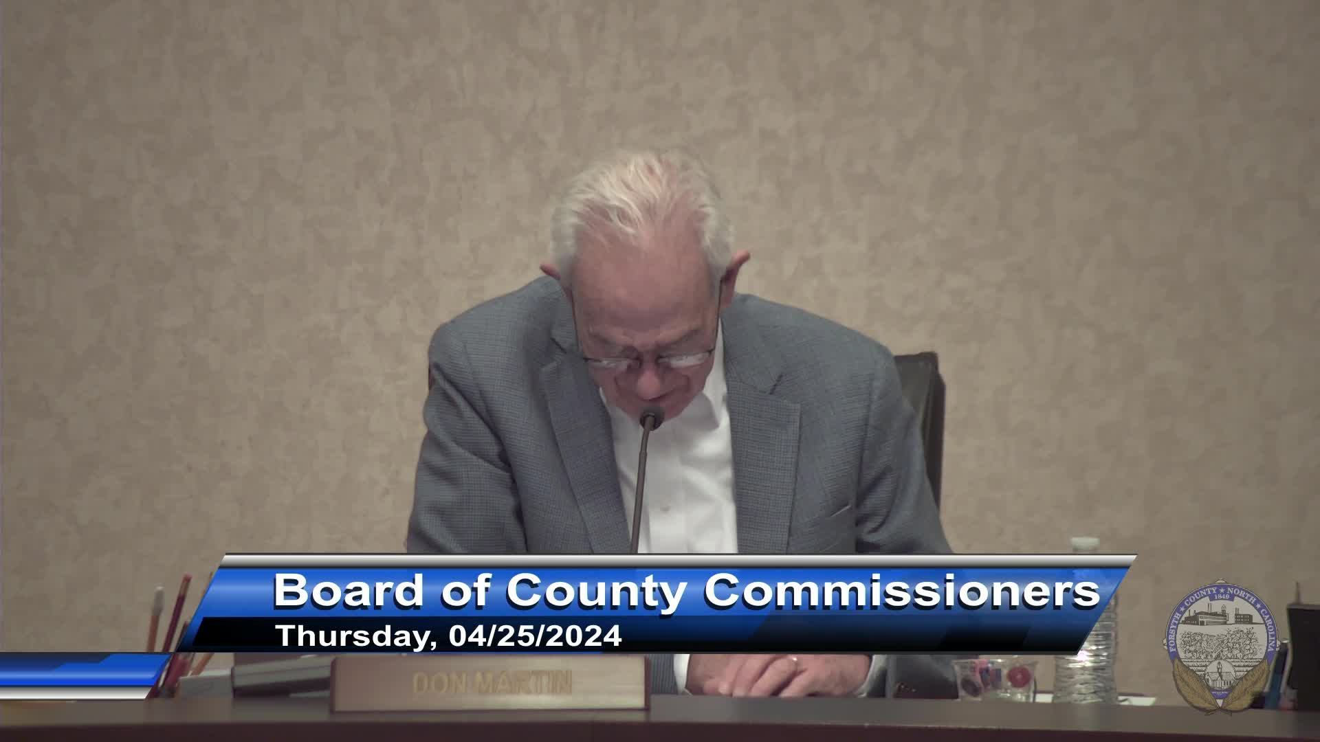Thumbnail image for Forsyth County Board of Commissioners Briefing April 25 2024