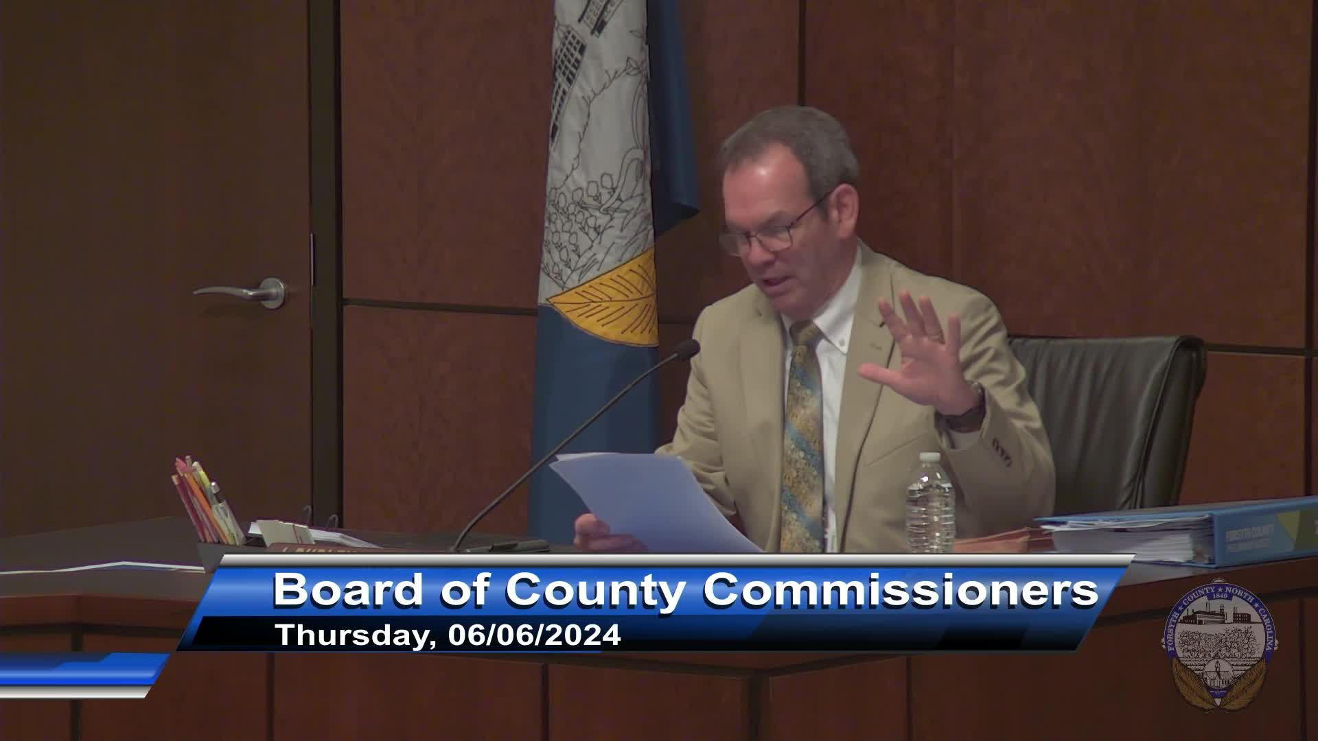 Thumbnail image for Forsyth County Board of Commissioners Briefing June 6 2024