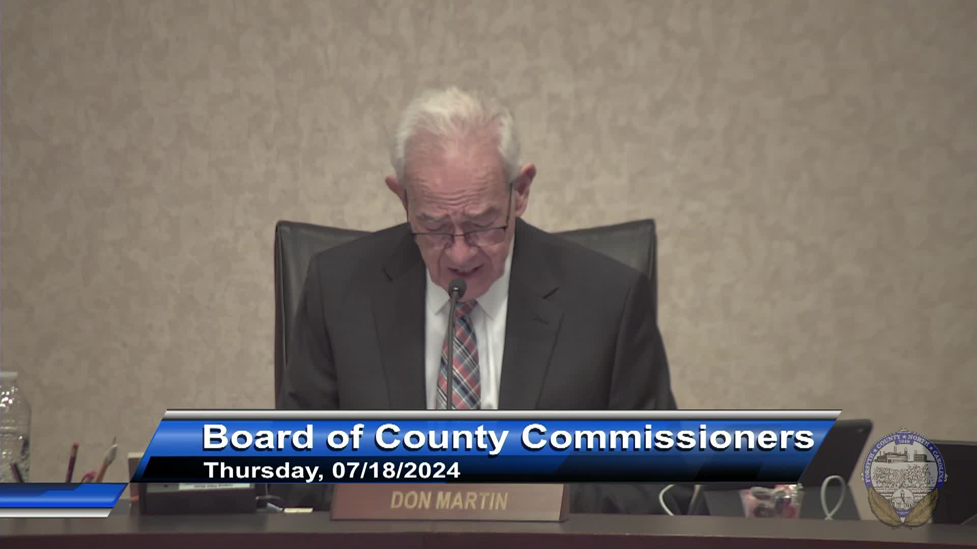 Thumbnail image for Forsyth County Board of Commissioners Briefing July 18 2024